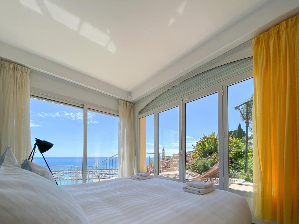 Villa L'Ensoleillee Vue Panoramique Mer, 250 M De La Plage Et Du Centre Ville Menton Eksteriør billede