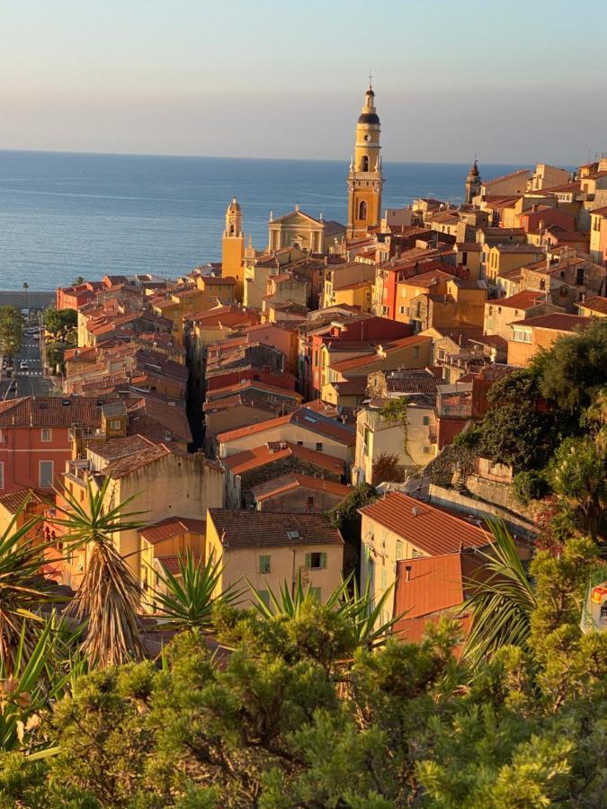 Villa L'Ensoleillee Vue Panoramique Mer, 250 M De La Plage Et Du Centre Ville Menton Eksteriør billede