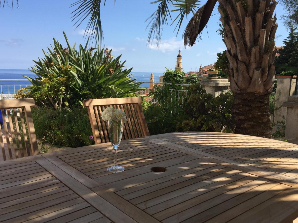 Villa L'Ensoleillee Vue Panoramique Mer, 250 M De La Plage Et Du Centre Ville Menton Eksteriør billede