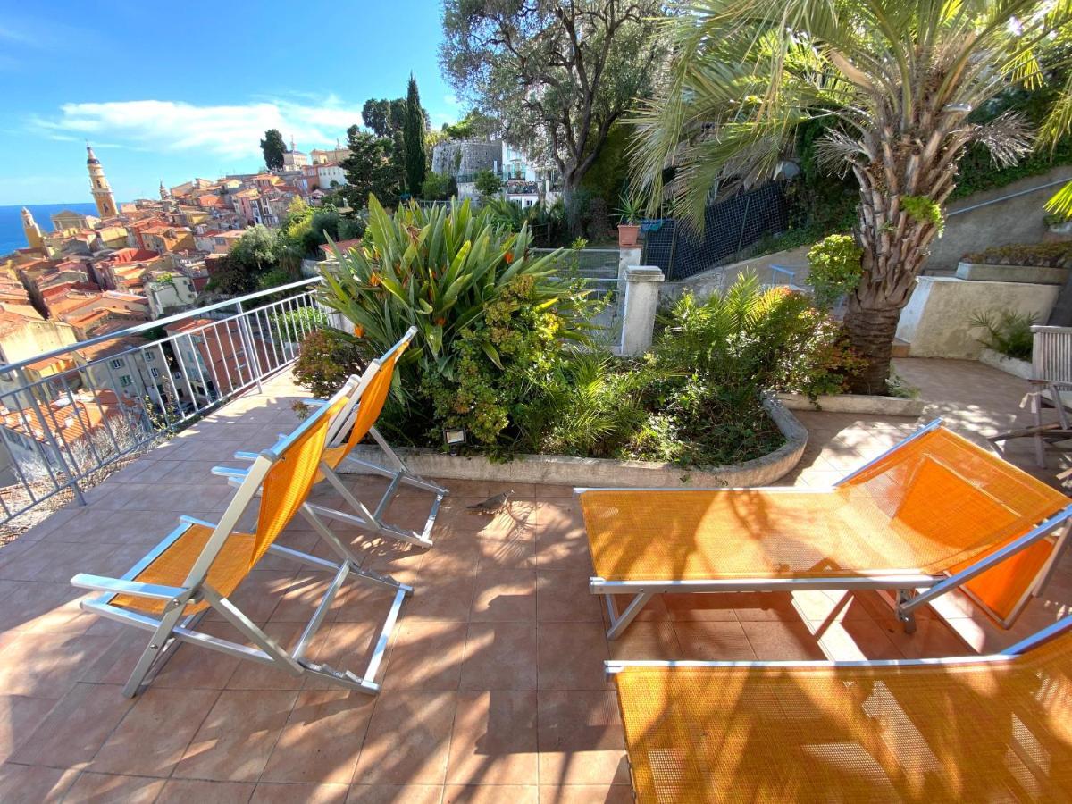 Villa L'Ensoleillee Vue Panoramique Mer, 250 M De La Plage Et Du Centre Ville Menton Eksteriør billede