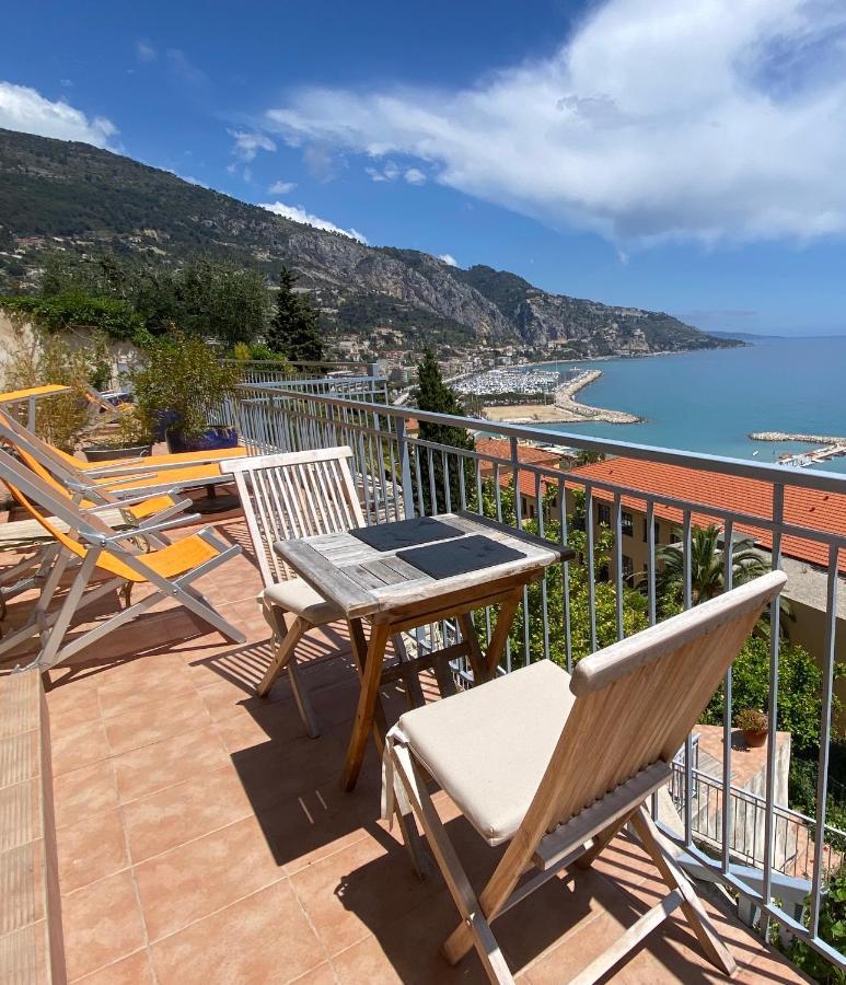 Villa L'Ensoleillee Vue Panoramique Mer, 250 M De La Plage Et Du Centre Ville Menton Eksteriør billede